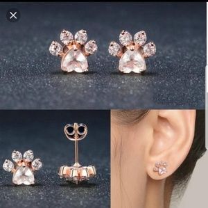 Paw print earrings